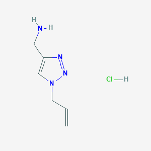 molecular formula C6H11ClN4 B2960334 [1-(prop-2-en-1-yl)-1H-1,2,3-triazol-4-yl]methanamine hydrochloride CAS No. 1909336-75-9