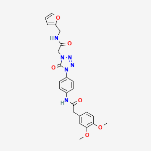 2-(3,4-dimethoxyphenyl)-N-(4-(4-(2-((furan-2-ylmethyl)amino)-2-oxoethyl)-5-oxo-4,5-dihydro-1H-tetrazol-1-yl)phenyl)acetamide