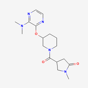 4-(3-((3-(Dimethylamino)pyrazin-2-yl)oxy)piperidine-1-carbonyl)-1-methylpyrrolidin-2-one