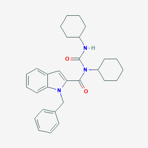 molecular formula C29H35N3O2 B296035 N-[(1-benzyl-1H-indol-2-yl)carbonyl]-N,N'-dicyclohexylurea 