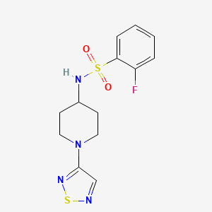 N-(1-(1,2,5-thiadiazol-3-yl)piperidin-4-yl)-2-fluorobenzenesulfonamide