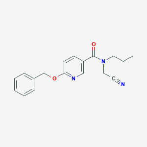 molecular formula C18H19N3O2 B2960359 6-(benzyloxy)-N-(cyanomethyl)-N-propylpyridine-3-carboxamide CAS No. 1311804-47-3