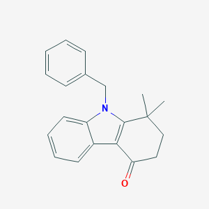 molecular formula C21H21NO B296036 9-benzyl-1,1-dimethyl-1,2,3,9-tetrahydro-4H-carbazol-4-one 