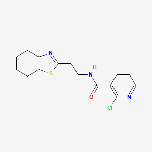 2-chloro-N-[2-(4,5,6,7-tetrahydro-1,3-benzothiazol-2-yl)ethyl]pyridine-3-carboxamide