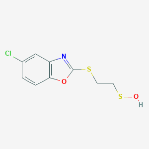 molecular formula C9H8ClNO2S2 B296037 2-[(5-Chloro-1,3-benzoxazol-2-yl)sulfanyl]ethanesulfenic acid 
