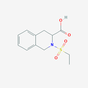 molecular formula C12H15NO4S B2960372 2-(Ethanesulfonyl)-1,2,3,4-tetrahydroisoquinoline-3-carboxylic acid CAS No. 1008987-50-5