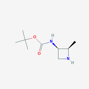 molecular formula C9H19ClN2O2 B2960373 tert-butyl N-[cis-2-methylazetidin-3-yl]carbamate CAS No. 1932396-57-0