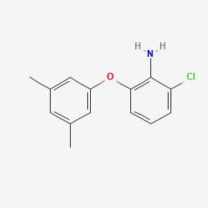 molecular formula C14H14ClNO B2960378 2-Chloro-6-(3,5-dimethylphenoxy)aniline CAS No. 1924415-74-6