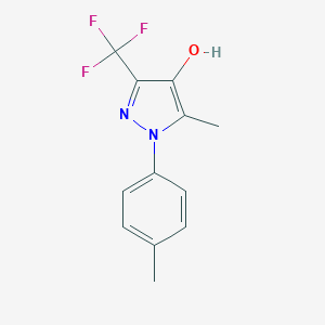 molecular formula C12H11F3N2O B296038 5-methyl-1-(4-methylphenyl)-3-(trifluoromethyl)-1H-pyrazol-4-ol 