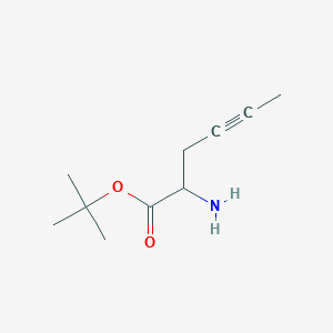 molecular formula C10H17NO2 B2960387 Tert-butyl 2-aminohex-4-ynoate CAS No. 1544431-10-8
