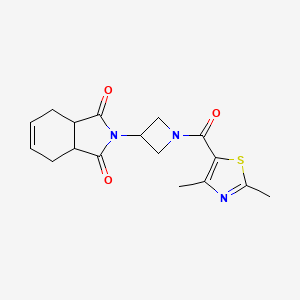 molecular formula C17H19N3O3S B2960396 2-(1-(2,4-二甲基噻唑-5-羰基)氮杂环-3-基)-3a,4,7,7a-四氢-1H-异吲哚-1,3(2H)-二酮 CAS No. 1903539-68-3