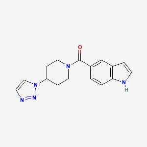 (4-(1H-1,2,3-triazol-1-yl)piperidin-1-yl)(1H-indol-5-yl)methanone