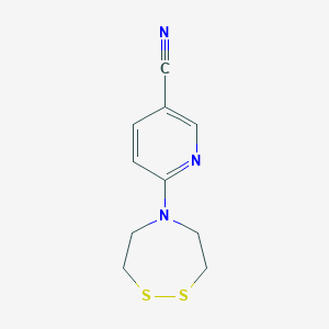molecular formula C10H11N3S2 B2960403 6-(1,2,5-Dithiazepan-5-yl)pyridine-3-carbonitrile CAS No. 1866914-26-2