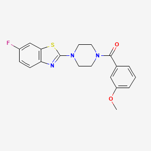 molecular formula C19H18FN3O2S B2960406 (4-(6-Fluorobenzo[d]thiazol-2-yl)piperazin-1-yl)(3-methoxyphenyl)methanone CAS No. 897472-06-9