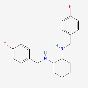 molecular formula C20H24F2N2 B2960410 N1,N2-Bis(4-fluorobenzyl)cyclohexane-1,2-diamine CAS No. 1318762-87-6