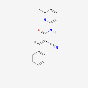 (E)-3-(4-(tert-butyl)phenyl)-2-cyano-N-(6-methylpyridin-2-yl)acrylamide