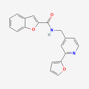 N-((2-(furan-2-yl)pyridin-4-yl)methyl)benzofuran-2-carboxamide