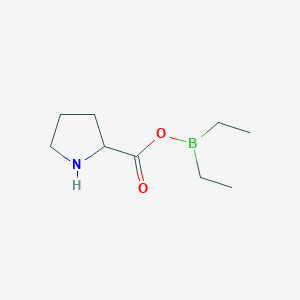 molecular formula C9H18BNO2 B296042 2-{[(Diethylboryl)oxy]carbonyl}pyrrolidine 