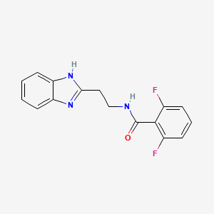 molecular formula C16H13F2N3O B2960421 N-[2-(1H-苯并咪唑-2-基)乙基]-2,6-二氟苯甲酰胺 CAS No. 727661-70-3