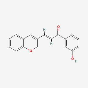 molecular formula C18H14O3 B2960427 (2E)-3-(2H-chromen-3-yl)-1-(3-hydroxyphenyl)prop-2-en-1-one CAS No. 929513-41-7