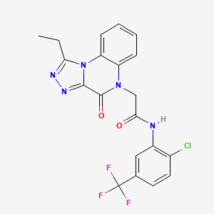 N-(2-chloro-5-(trifluoromethyl)phenyl)-2-(1-ethyl-4-oxo-[1,2,4]triazolo[4,3-a]quinoxalin-5(4H)-yl)acetamide