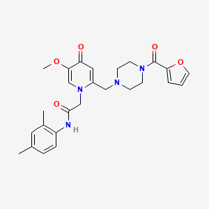 N-(2,4-dimethylphenyl)-2-(2-((4-(furan-2-carbonyl)piperazin-1-yl)methyl)-5-methoxy-4-oxopyridin-1(4H)-yl)acetamide