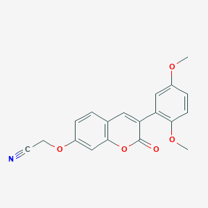 molecular formula C19H15NO5 B2960438 2-[3-(2,5-Dimethoxyphenyl)-2-oxochromen-7-yl]oxyacetonitrile CAS No. 864753-80-0