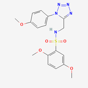 molecular formula C17H19N5O5S B2960440 2,5-dimethoxy-N-((1-(4-methoxyphenyl)-1H-tetrazol-5-yl)methyl)benzenesulfonamide CAS No. 921123-91-3