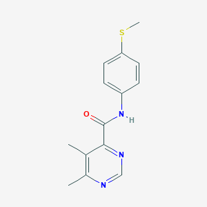 5,6-Dimethyl-N-(4-methylsulfanylphenyl)pyrimidine-4-carboxamide