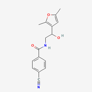 4-cyano-N-(2-(2,5-dimethylfuran-3-yl)-2-hydroxyethyl)benzamide