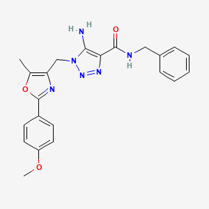 5-amino-N-benzyl-1-{[2-(4-methoxyphenyl)-5-methyl-1,3-oxazol-4-yl]methyl}-1H-1,2,3-triazole-4-carboxamide