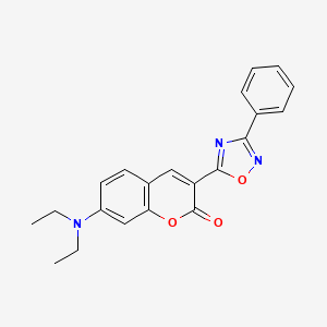 molecular formula C21H19N3O3 B2960463 7-(diethylamino)-3-(3-phenyl-1,2,4-oxadiazol-5-yl)-2H-chromen-2-one CAS No. 892754-02-8
