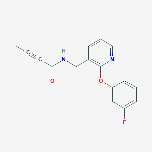 N-[[2-(3-Fluorophenoxy)pyridin-3-yl]methyl]but-2-ynamide