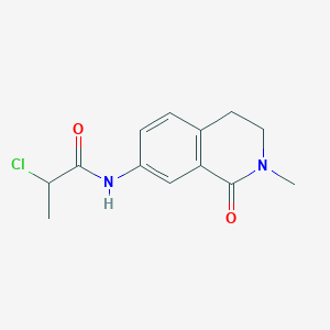 2-Chloro-N-(2-methyl-1-oxo-3,4-dihydroisoquinolin-7-yl)propanamide