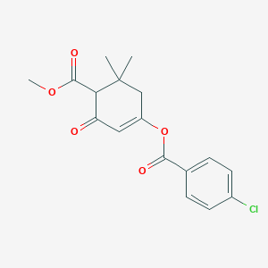 4-(Methoxycarbonyl)-5,5-dimethyl-3-oxo-1-cyclohexen-1-yl 4-chlorobenzoate