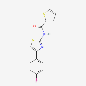 N-[4-(4-fluorophenyl)-1,3-thiazol-2-yl]thiophene-2-carboxamide