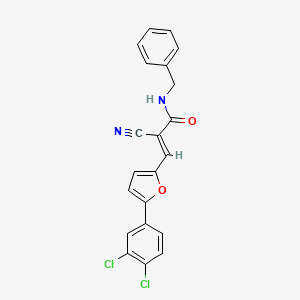 (2E)-N-benzyl-2-cyano-3-[5-(3,4-dichlorophenyl)furan-2-yl]prop-2-enamide