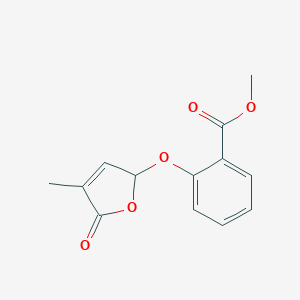 molecular formula C13H12O5 B296051 Methyl 2-[(4-methyl-5-oxo-2,5-dihydro-2-furanyl)oxy]benzoate 