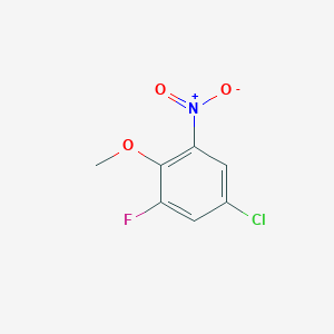 molecular formula C7H5ClFNO3 B2960550 5-Chloro-1-fluoro-2-methoxy-3-nitrobenzene CAS No. 1260845-62-2; 98404-03-6