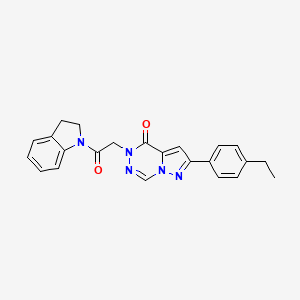 5-[2-(2,3-dihydro-1H-indol-1-yl)-2-oxoethyl]-2-(4-ethylphenyl)pyrazolo[1,5-d][1,2,4]triazin-4(5H)-one