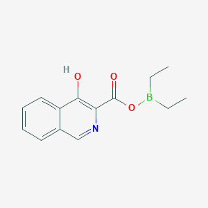 molecular formula C14H16BNO3 B296057 3-{[(Diethylboryl)oxy]carbonyl}-4-isoquinolinol 