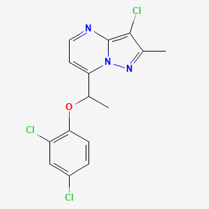 3-Chloro-7-[1-(2,4-dichlorophenoxy)ethyl]-2-methylpyrazolo[1,5-a]pyrimidine