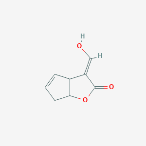 molecular formula C8H8O3 B296058 (3E)-3-(hydroxymethylidene)-6,6a-dihydro-3aH-cyclopenta[b]furan-2-one 