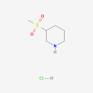 molecular formula C6H14ClNO2S B2960582 3-(Methylsulfonyl)piperidine hydrochloride CAS No. 1378304-65-4; 290328-56-2