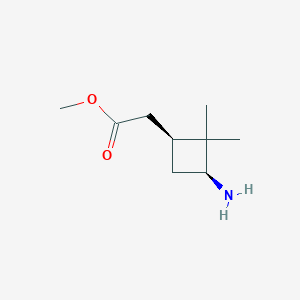 molecular formula C9H17NO2 B2960596 Methyl 2-[(1S,3S)-3-amino-2,2-dimethylcyclobutyl]acetate CAS No. 2230798-19-1