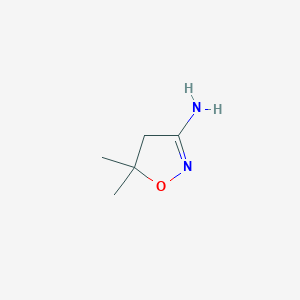 molecular formula C5H10N2O B2960599 5,5-dimethyl-4H-1,2-oxazol-3-amine CAS No. 41832-95-5