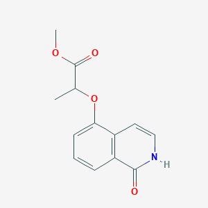molecular formula C13H13NO4 B2960600 Methyl 2-[(1-oxo-1,2-dihydroisoquinolin-5-yl)oxy]propanoate CAS No. 2097935-93-6