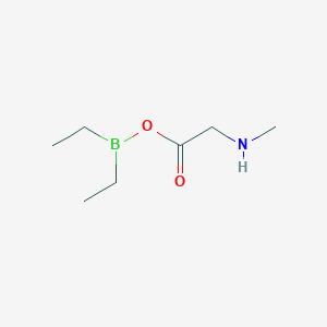molecular formula C7H16BNO2 B296061 N-{2-[(diethylboryl)oxy]-2-oxoethyl}-N-methylamine 