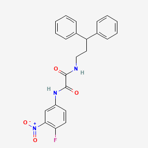 molecular formula C23H20FN3O4 B2960619 N1-(3,3-diphenylpropyl)-N2-(4-fluoro-3-nitrophenyl)oxalamide CAS No. 899974-63-1