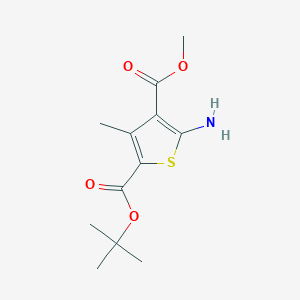 molecular formula C12H17NO4S B2960643 2-叔丁基 4-甲基 5-氨基-3-甲硫代吩-2,4-二甲酸酯 CAS No. 827614-43-7